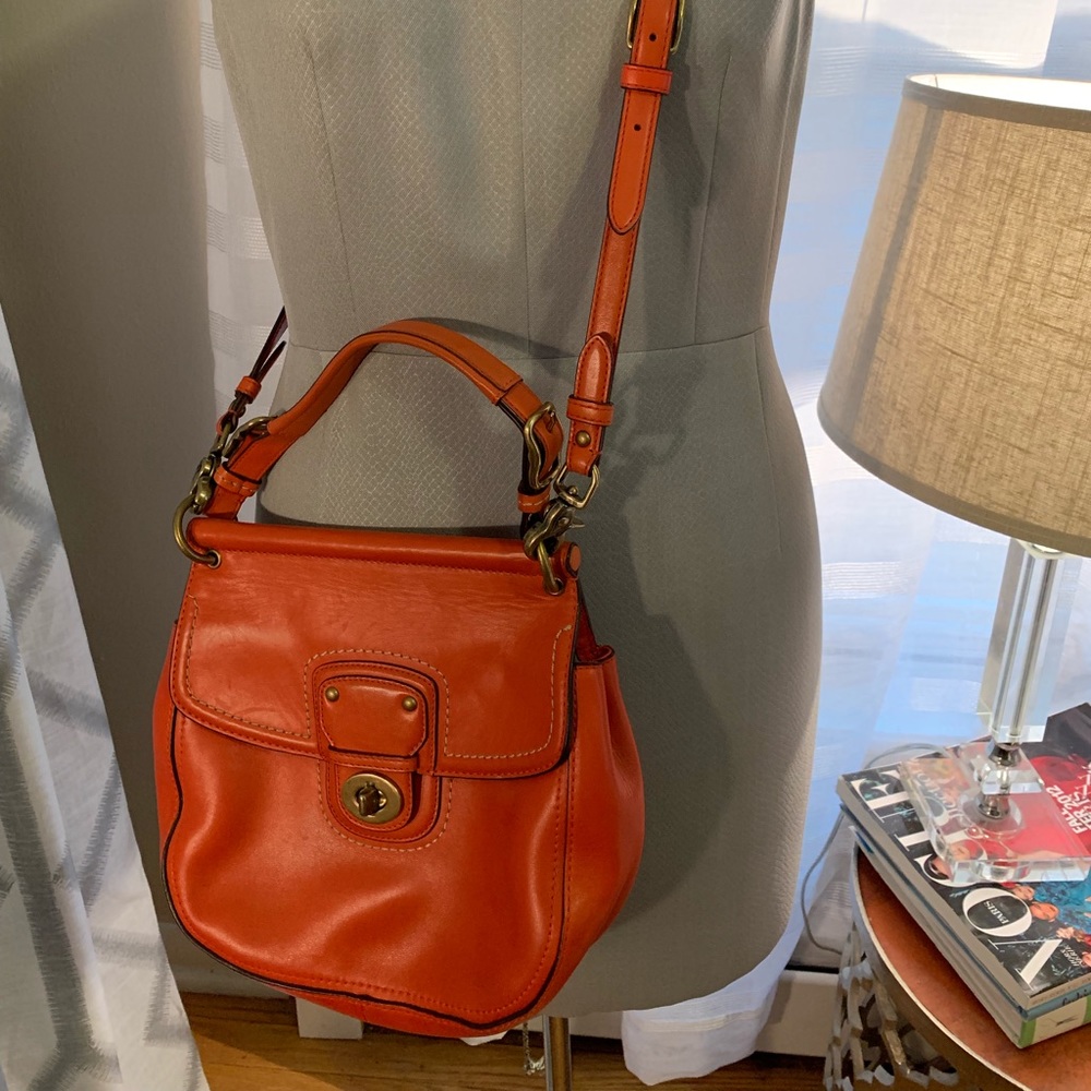 Burnt Orange Coach Handbag